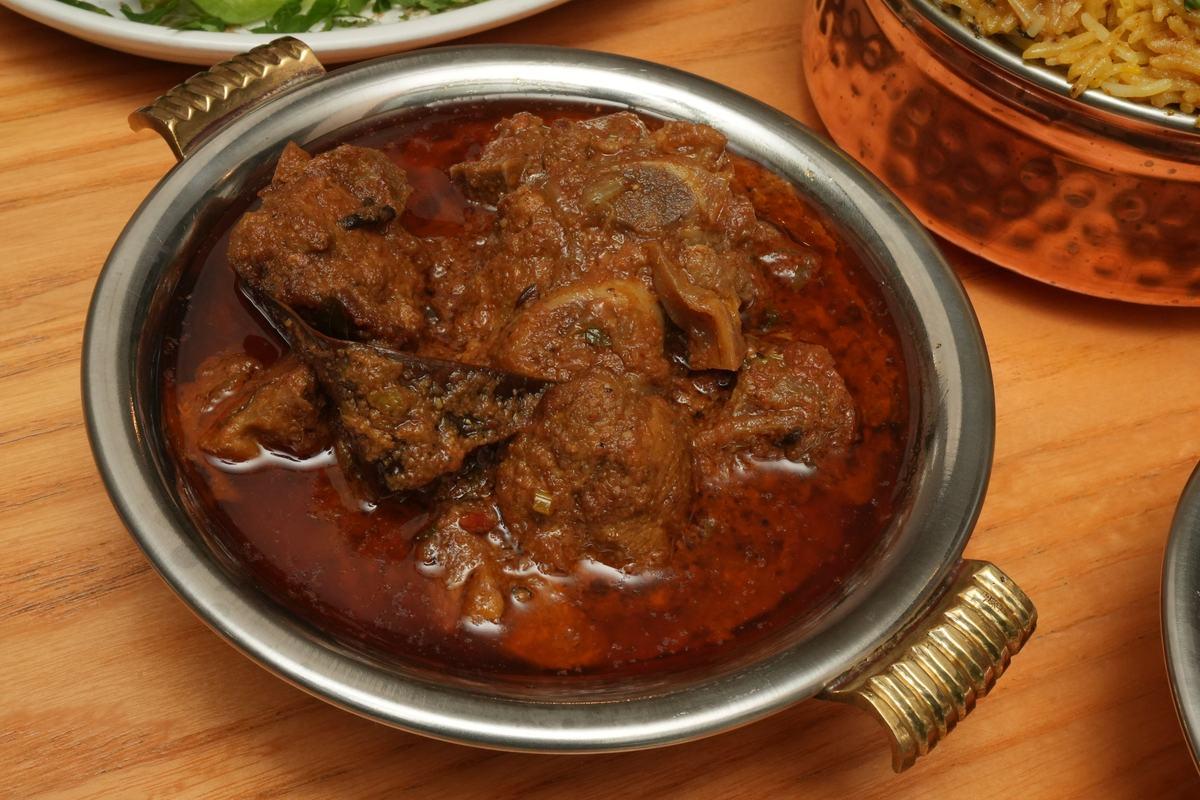 Telangana mutton curry, slow-cooked and served in a handi