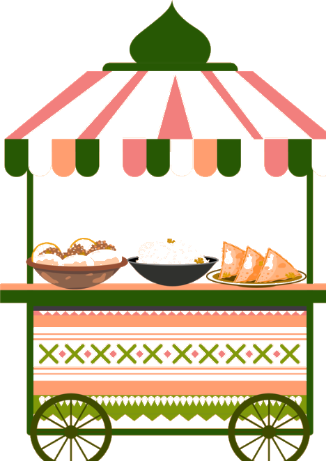 Indian street food cart
